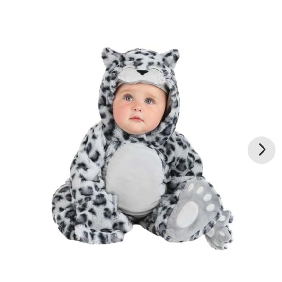 Halloween Costumes Other - Snow Leopard Baby 1 Piece Hooded Jumpsuit 0-3 Months